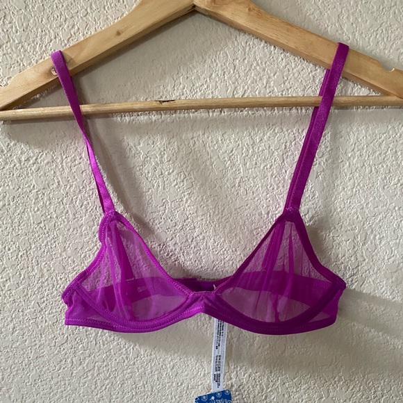Free People Other - Free People Pink Sheer Underwire Bra